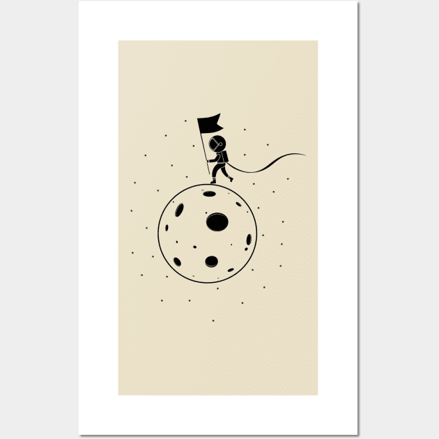 Black and White Moon Landing Wall Art by RedRubi